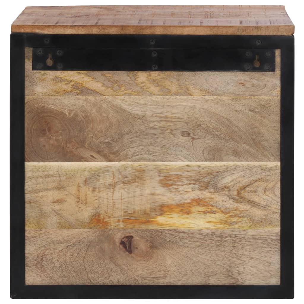 Comodino 40x35x40 Cm In Legno Massello Di Mango