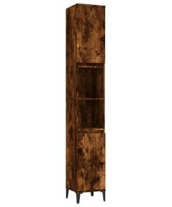 Set Mobili Da Bagno 3 Pz Rovere Fumo In Legno Multistrato