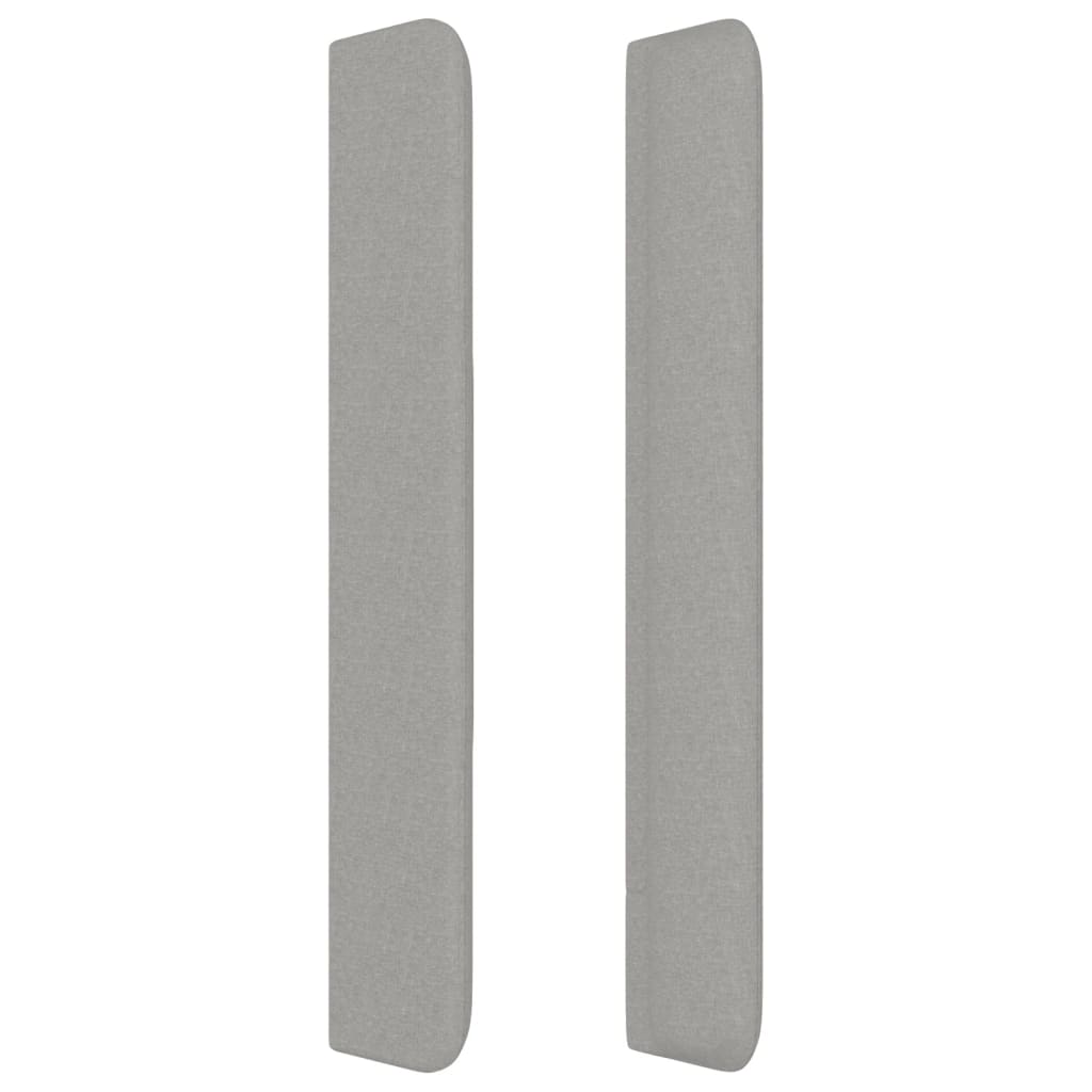 Testiera Ad Orecchio Grigio Chiaro 203x16x118/128 Cm In Tessuto