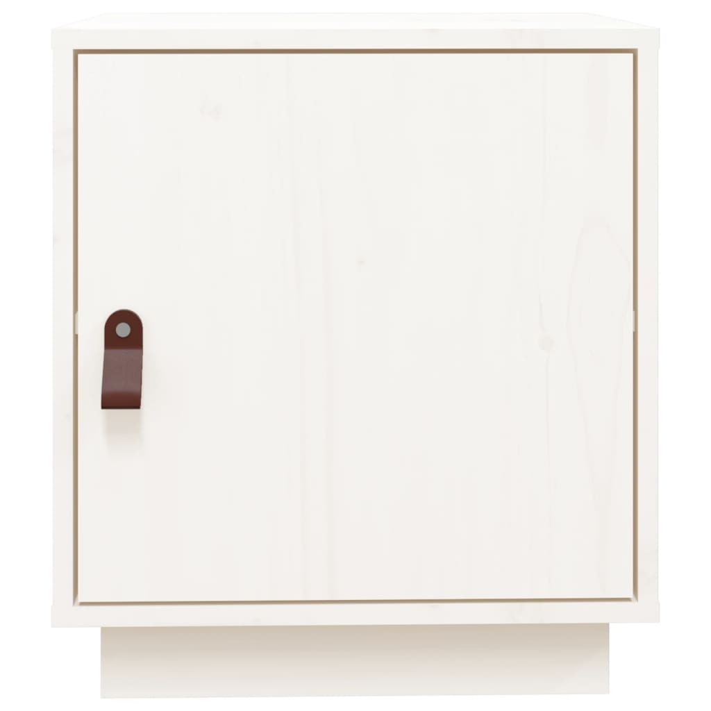 Comodini Bianco 2 Pz 40x34x45 Cm In Legno Massello Di Pino - Image 6