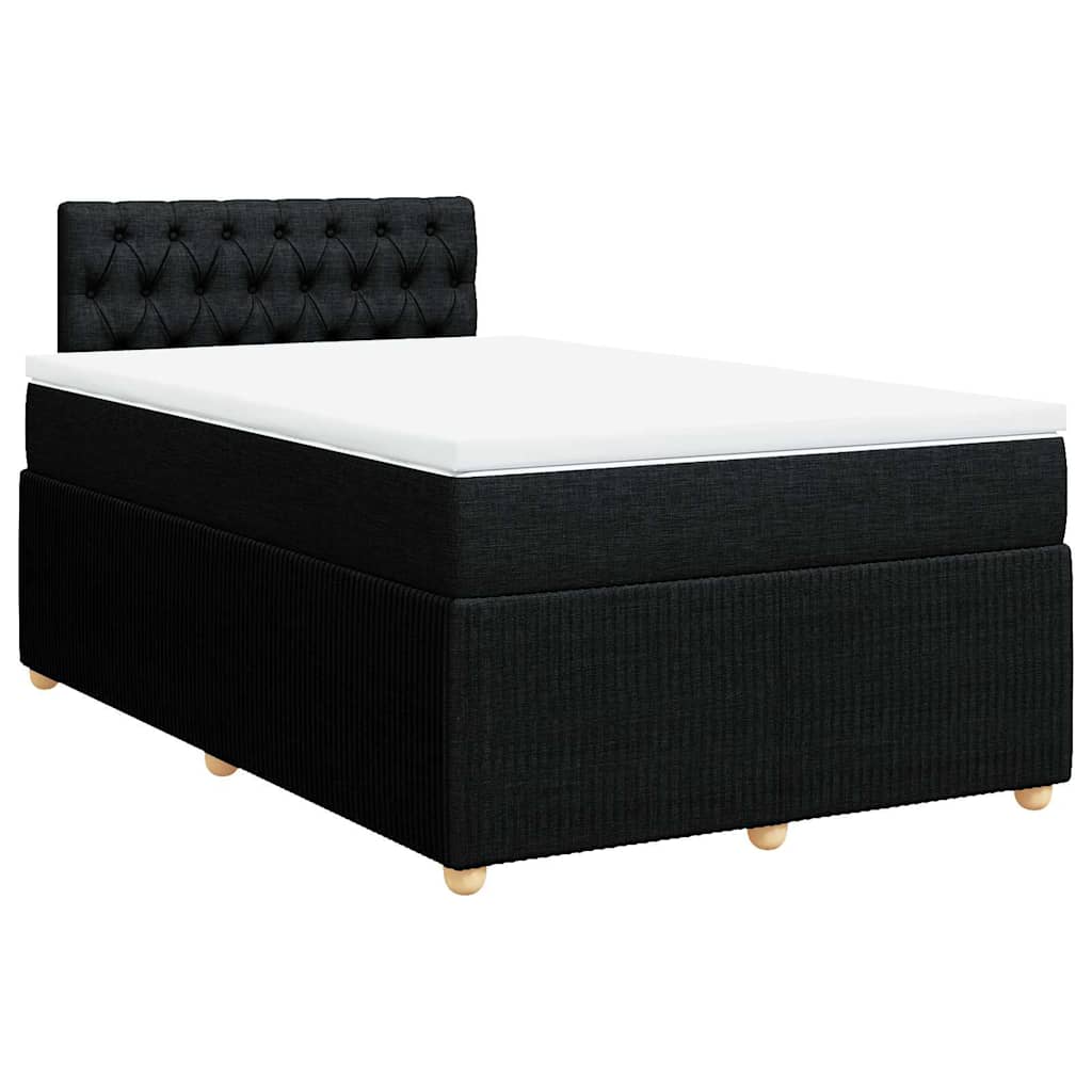 Giroletto A Molle Con Materasso Nero 120x200 Cm In Tessuto