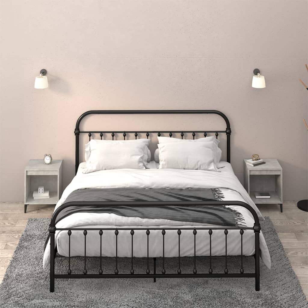 Comodini 2 Pz Grigio Cemento 40x35x50 cm - Image 2
