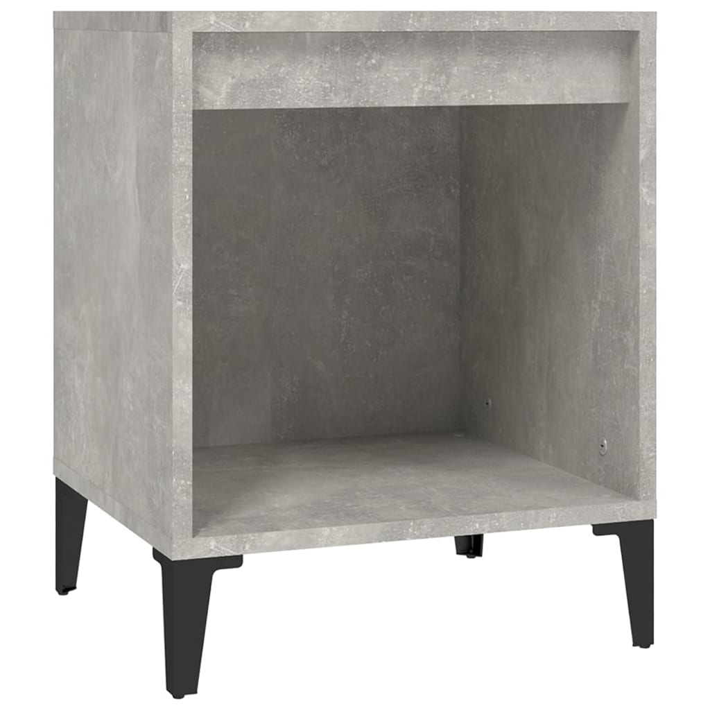 Comodini 2 Pz Grigio Cemento 40x35x50 cm
