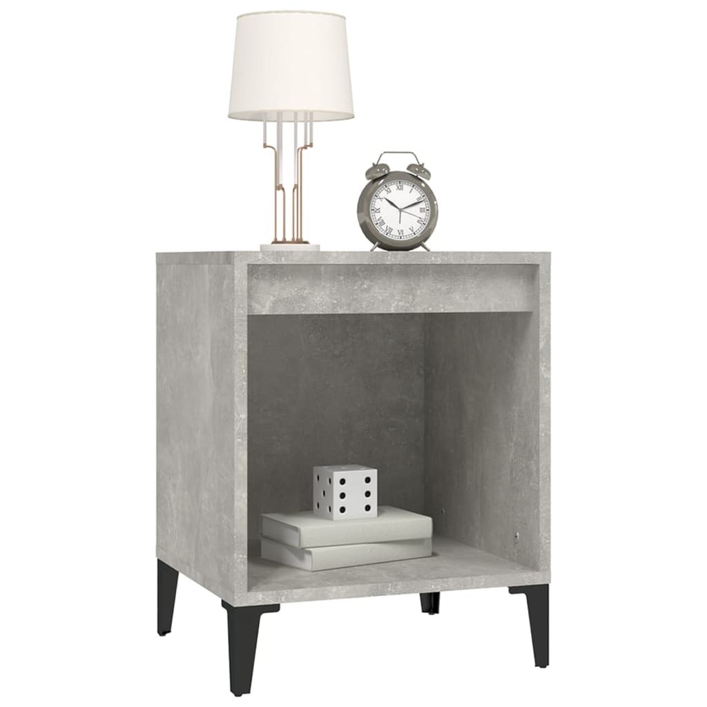 Comodini 2 Pz Grigio Cemento 40x35x50 cm - Image 6