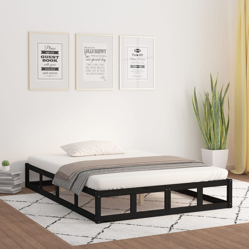 Giroletto Nero 120x200 Cm In Legno Massello