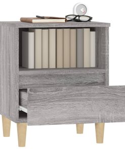 Comodino 2 Pz Grigio Sonoma 40x35x50 cm
