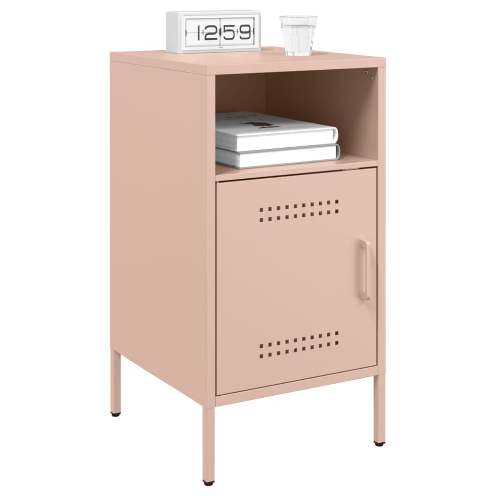 Comodini 2 Pz Rosa 36x39x68 Cm In Acciaio - Image 2