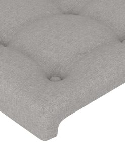 Testiera Ad Orecchio Grigio Chiaro 83x23x118/128 Cm In Tessuto