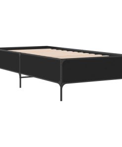 Giroletto Nero 75x190 Cm In Legno Multistrato E Metallo