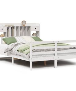 Letto Libreria Senza Materasso Bianco 150x200 Cm Legno Di Pino