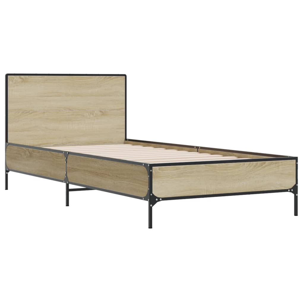 Giroletto Rovere Sonoma 75x190cm In Legno Multistrato E Metallo