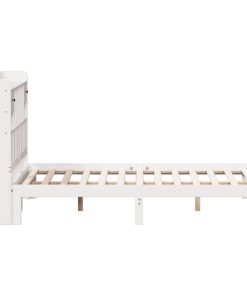 Letto Libreria Senza Materasso Bianco 135x190 Cm Legno Di Pino