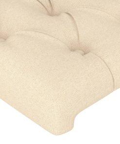 Testiera Ad Orecchio Crema 147 X 23 X 118/128 Cm In Tessuto