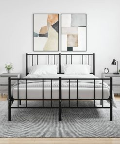 Comodini 2pz Grigio Sonoma 40x35x50 Cm In Legno Multistrato
