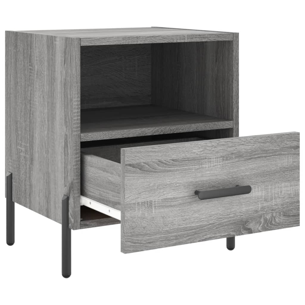 Comodini 2 Pz Grigio Sonoma 40x35x47,5 Cm In Legno Multistrato - Image 6