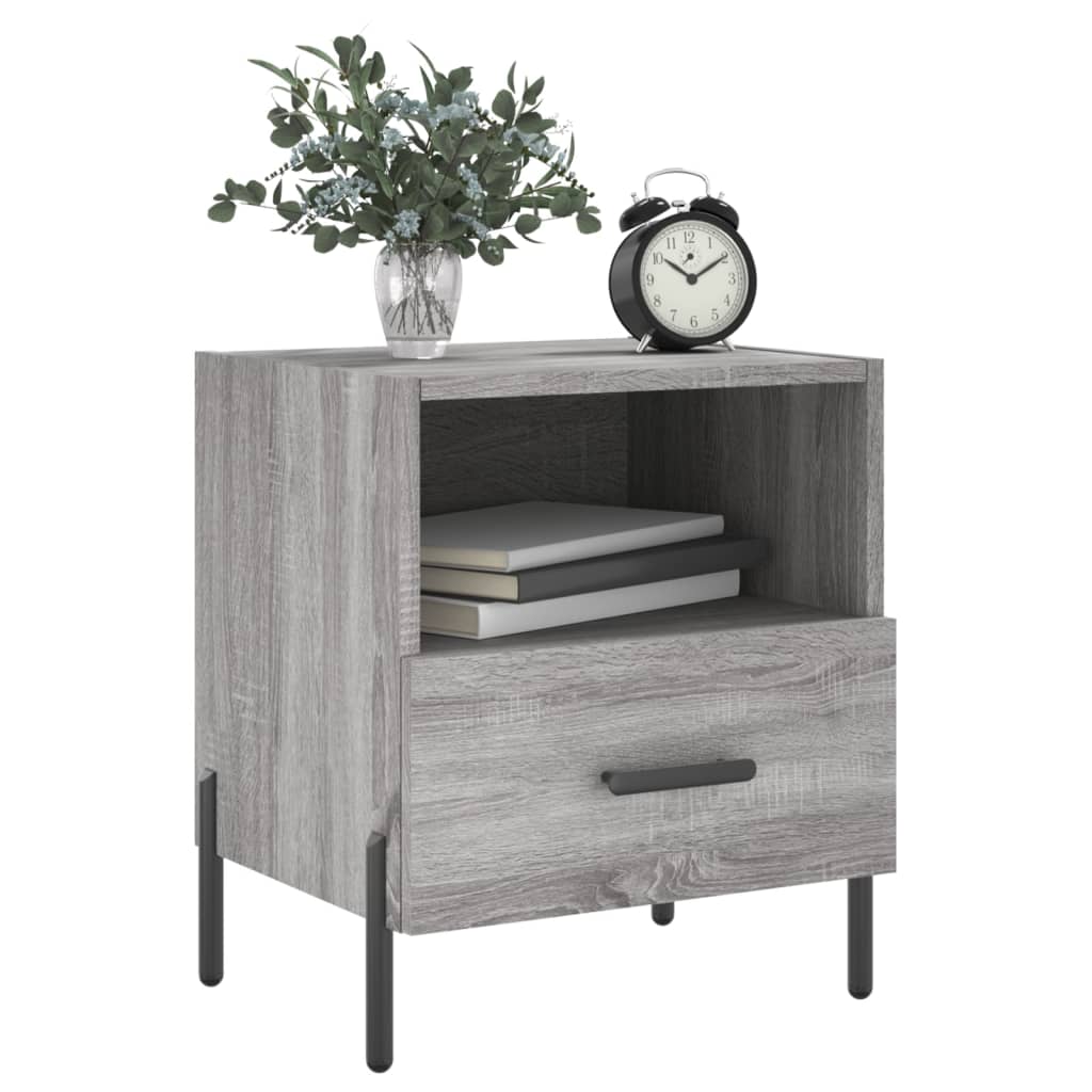Comodini 2 Pz Grigio Sonoma 40x35x47,5 Cm In Legno Multistrato - Image 5