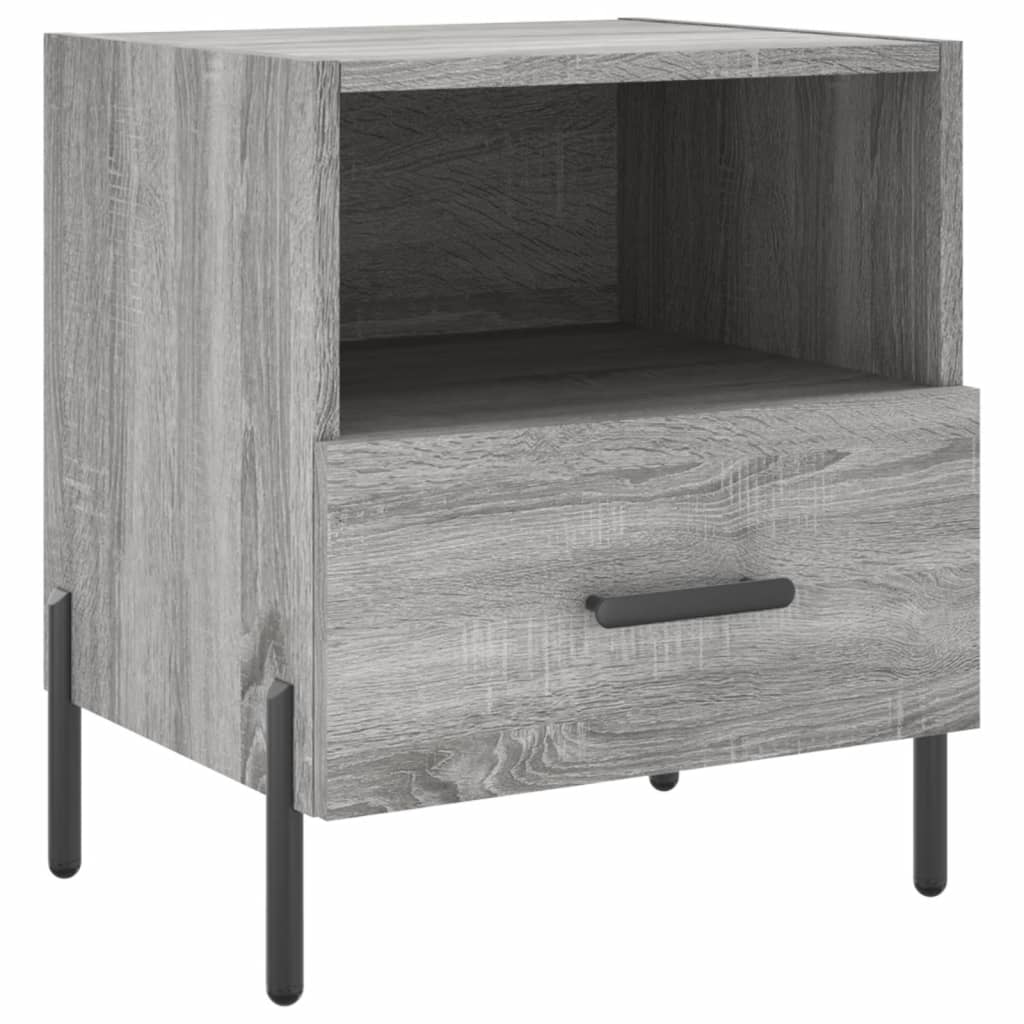 Comodini 2 Pz Grigio Sonoma 40x35x47,5 Cm In Legno Multistrato - Image 4