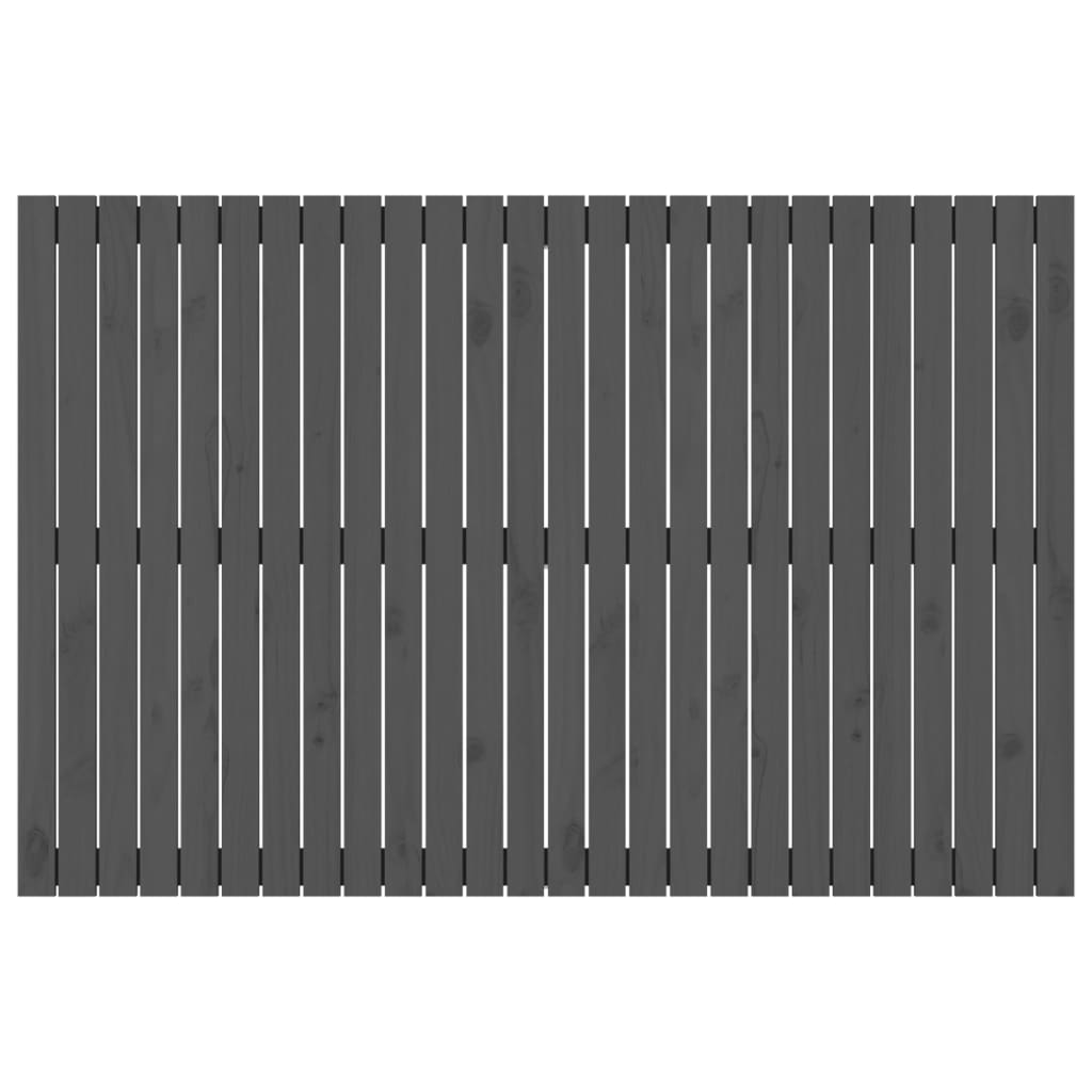 Testiera Da Parete Grigia 166x3x110 Cm Legno Massello Di Pino - Image 3