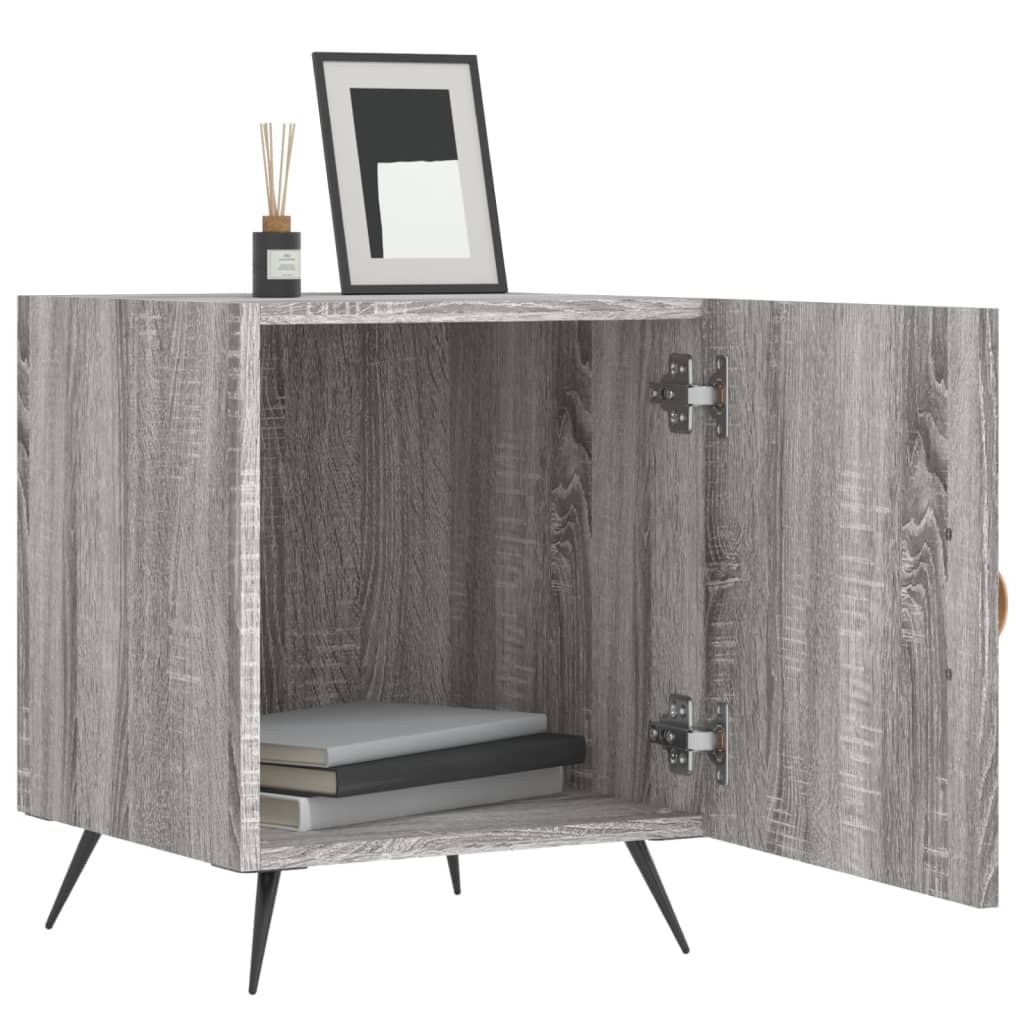Comodini 2 Pz Grigio Sonoma 40x40x50 Cm In Legno Multistrato - Image 2
