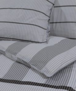 Set Copripiumino Grigio 200x200 Cm In Cotone