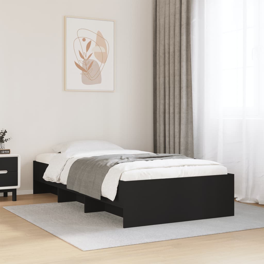 Giroletto Nero 90x200 Cm In Legno Multistrato