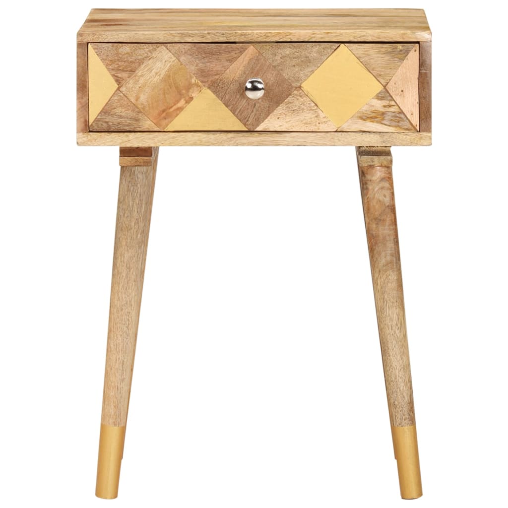 Comodino 40x30x58 Cm In Legno Massello Di Mango