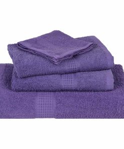 Asciugamani Da Bagno 4 Pz Frogn Viola 30x30 Cm 100% Cotone