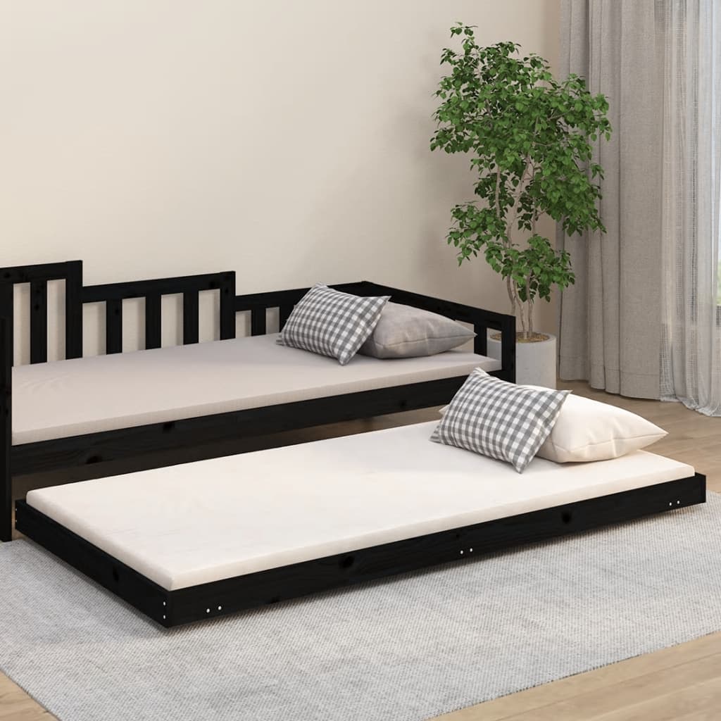 Giroletto Nero 100x200 Cm In Legno Massello Di Pino