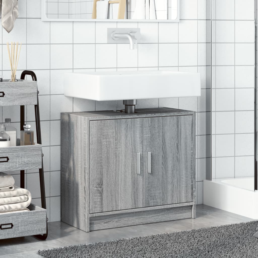 Mobile Lavabo Grigio Sonoma 63x29x55 Cm In Legno Multistrato - Image 6