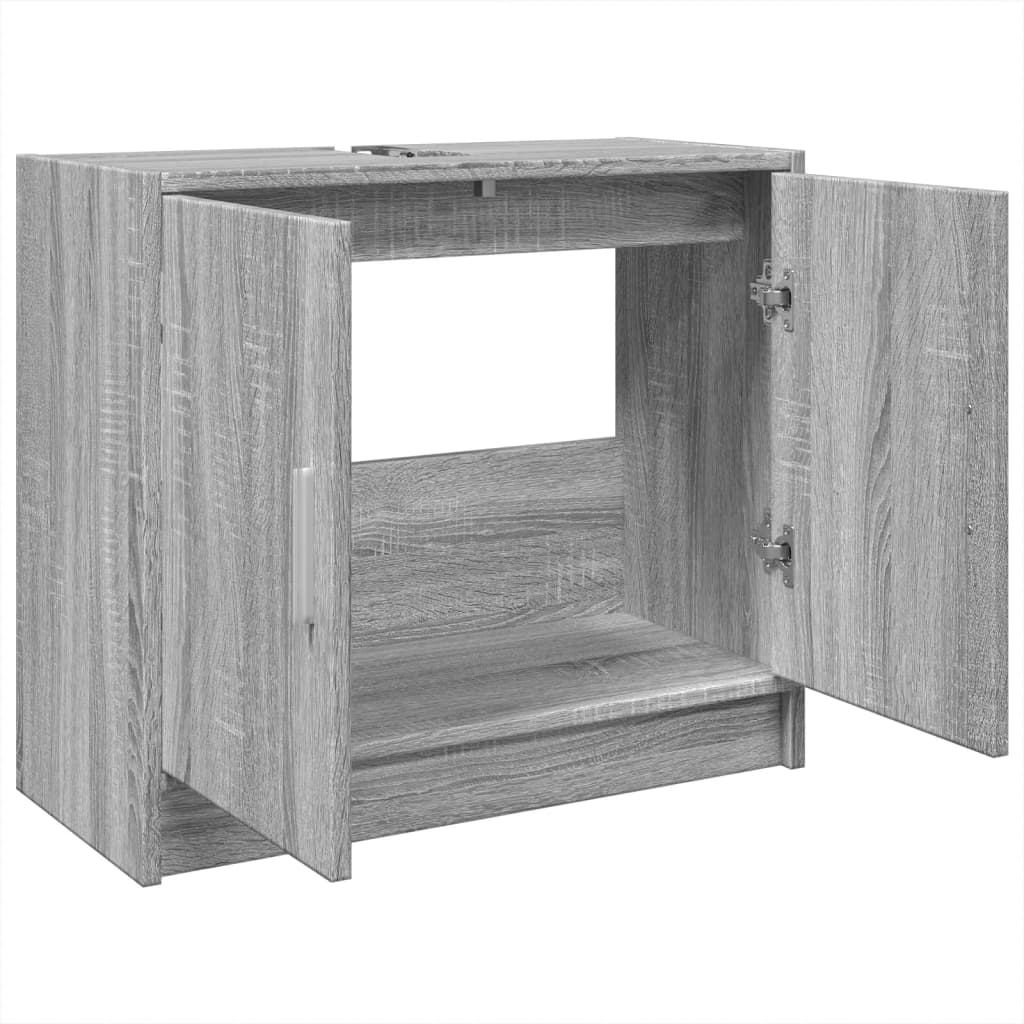 Mobile Lavabo Grigio Sonoma 63x29x55 Cm In Legno Multistrato - Image 4