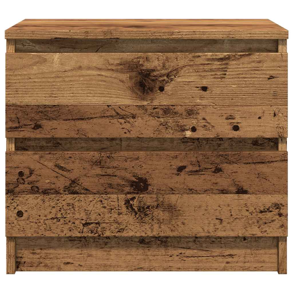 Comodini 2 Pz Legno Antico 50x40x43.5 Cm In Legno Multistrato