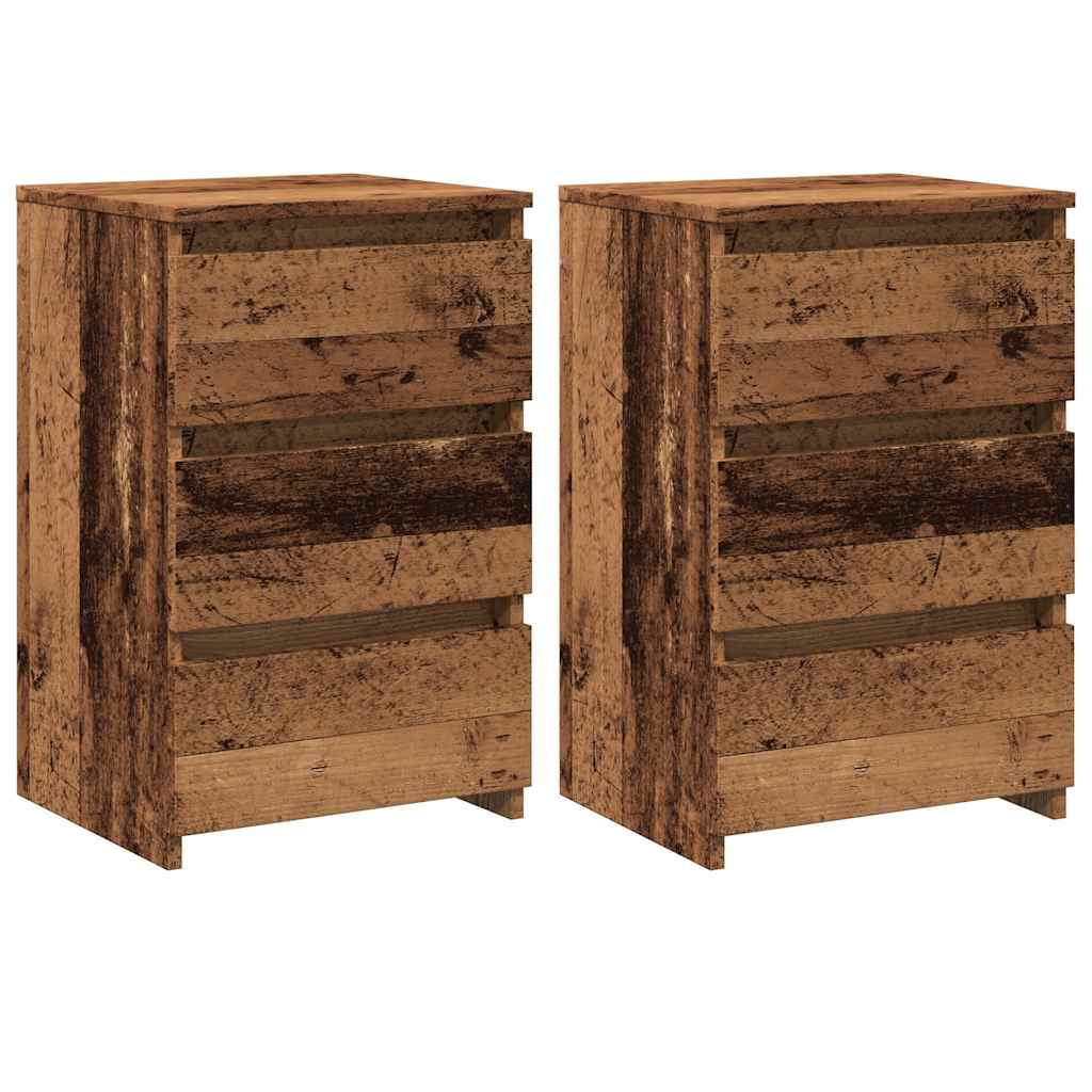 Comodini Legno Antico 2 Pz 40x35x62,5 Cm In Legno Multistrato - Image 3