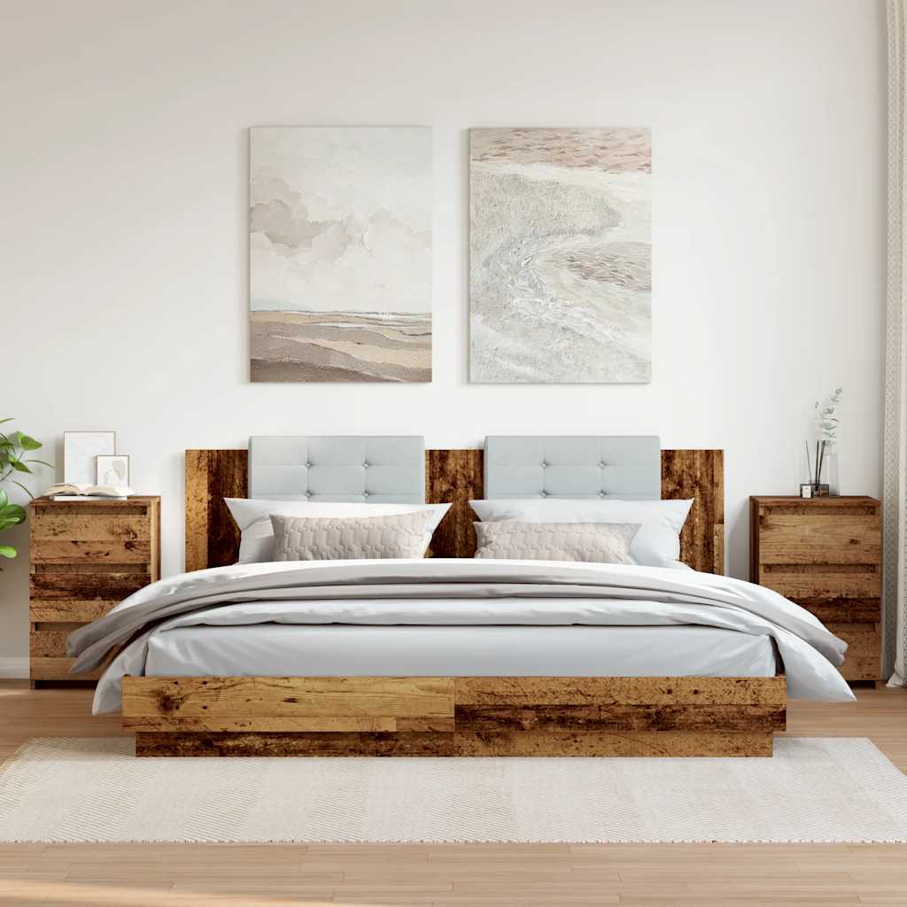 Comodini Legno Antico 2 Pz 40x35x62,5 Cm In Legno Multistrato - Image 2