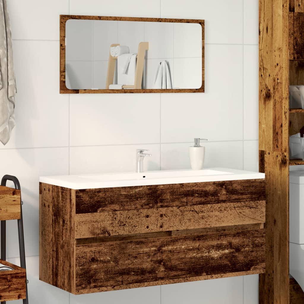 Mobile Lavabo Legno Antico 100x38,5x45 Cm In Legno Multistrato - Image 4