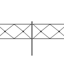 Testiera In Metallo Nero 193 cm