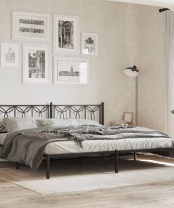 Testiera In Metallo Nero 193 cm