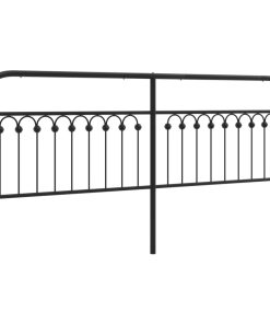 Testiera In Metallo Nero 193 cm