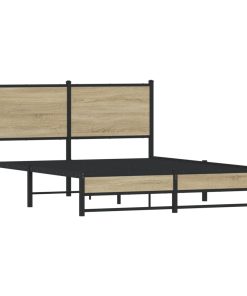 Giroletto Senza Materaso In Metallo Rovere Sonoma 140x190 cm