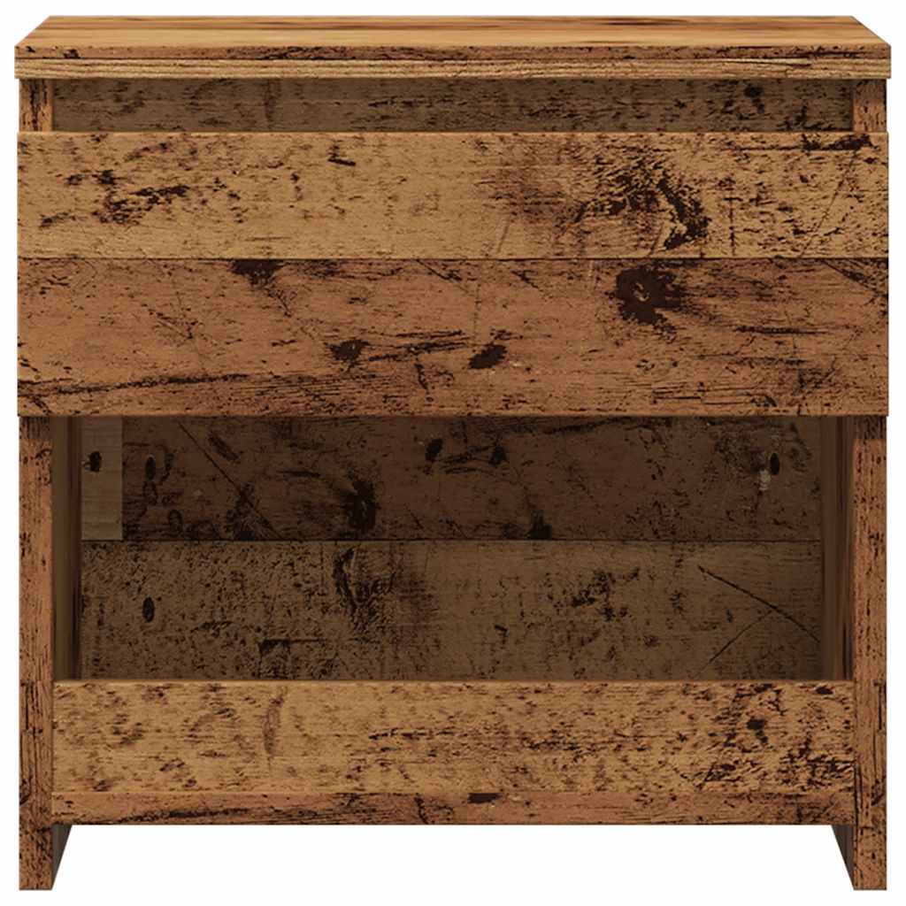 Comodini 2 Pz Legno Antico 40x30x39 Cm In Legno Multistrato