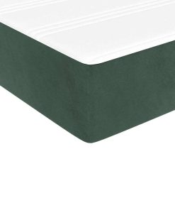 Materasso A Molle Per Bambini Verde Scuro 80x160 Cm In Velluto