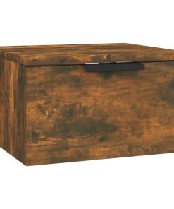 Comodini A Muro 2 Pz Rovere Fumo 34x30x20 cm