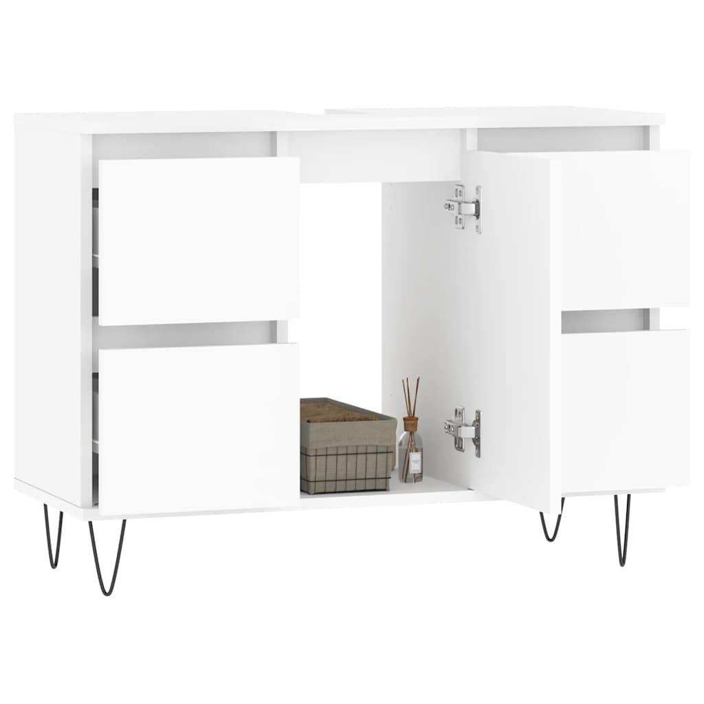 Mobile Da Bagno Bianco 80x33x60 Cm In Legno Multistrato - Image 6