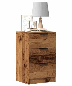 Comodini Legno Antico 2 Pz 40x36x65 Cm In Legno Multistrato