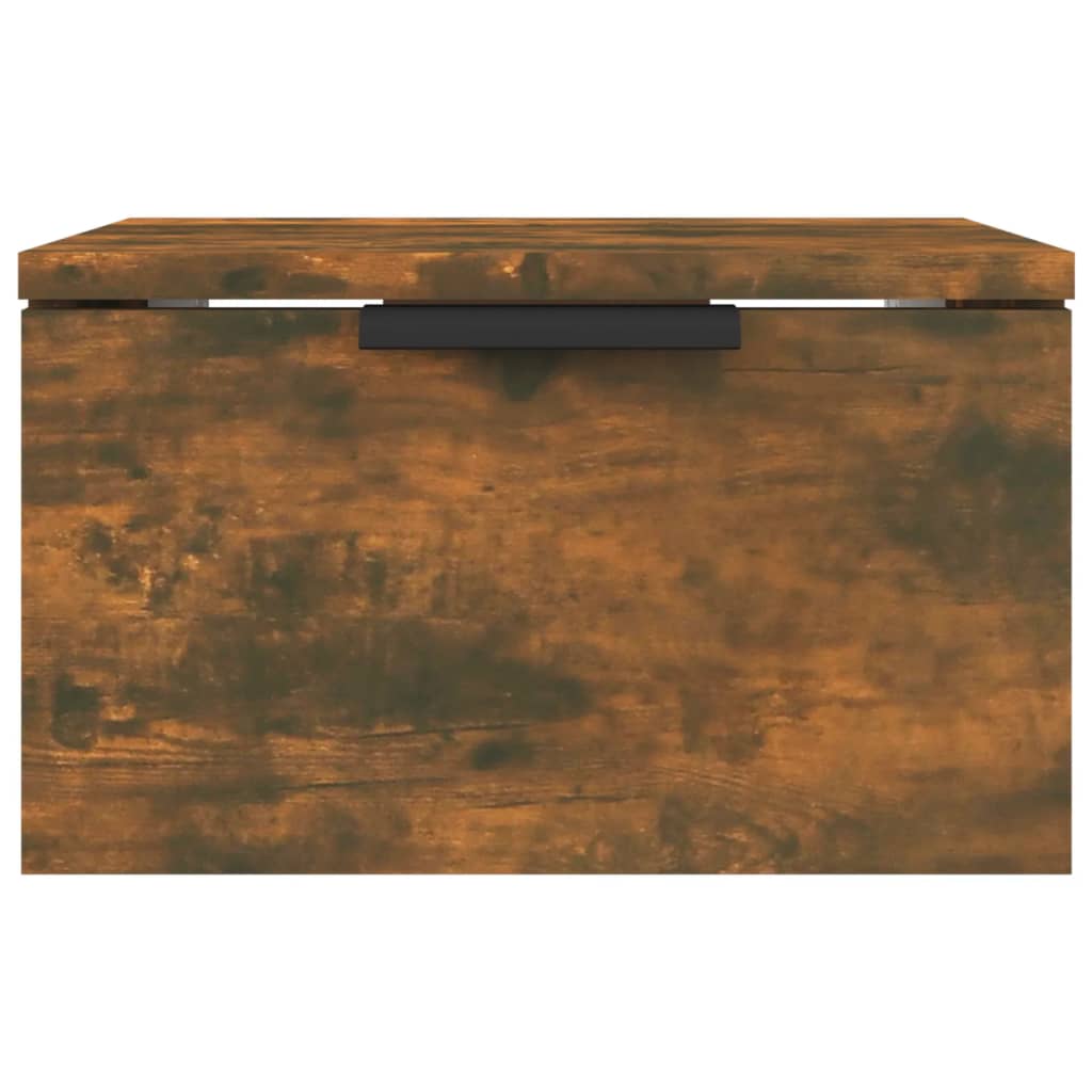 Comodino A Muro Rovere Fumo 34x30x20 cm