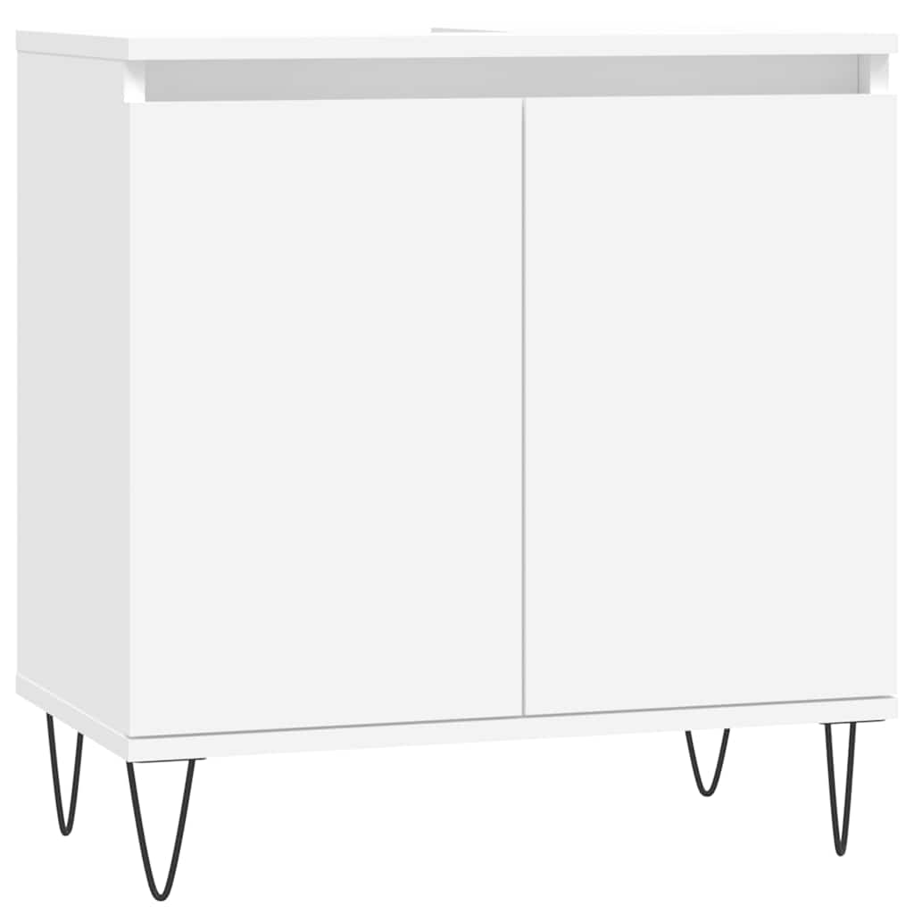 Mobile Da Bagno Bianco 58x33x60 Cm In Legno Multistrato - Image 6