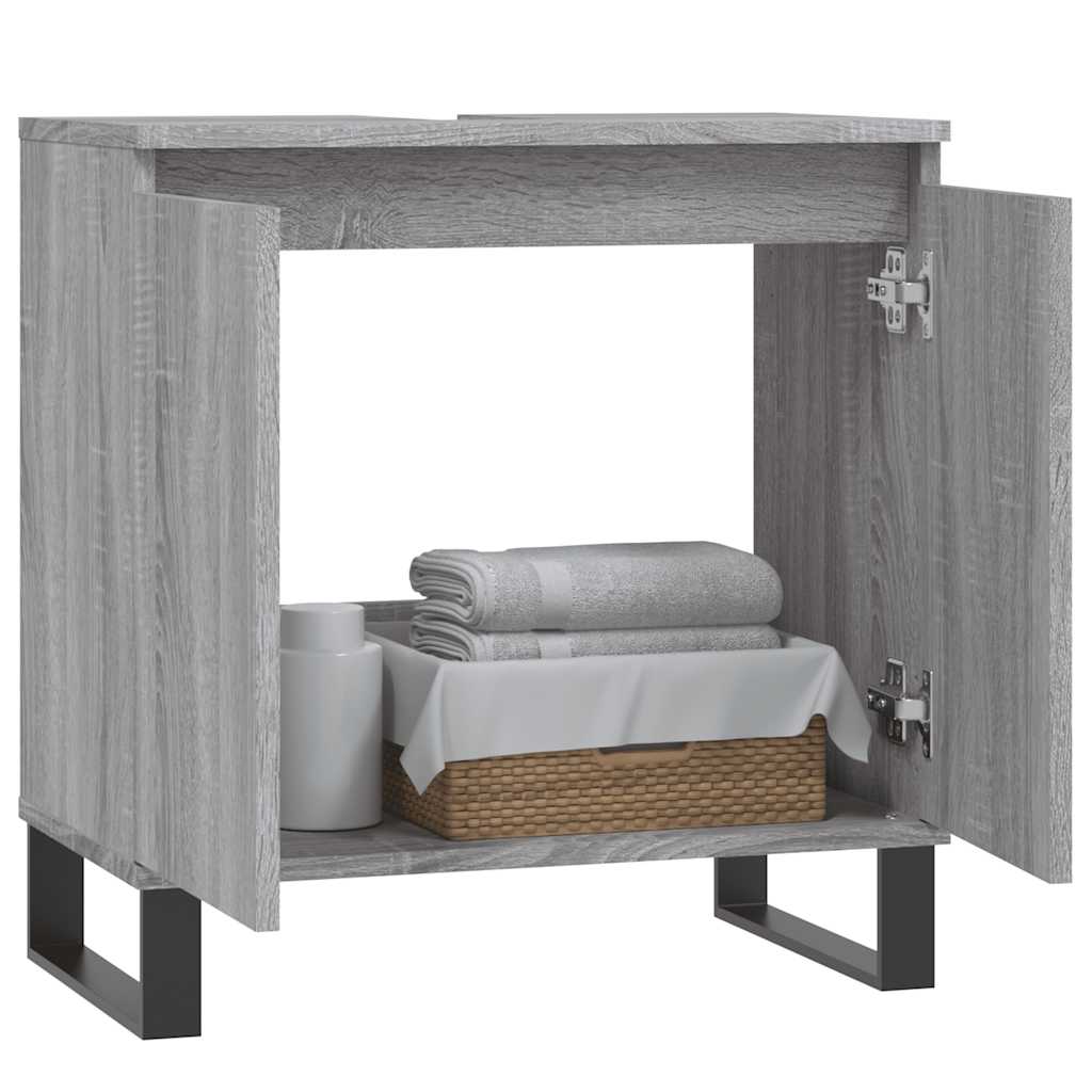 Mobile Da Bagno Grigio Sonoma 58x33x60 Cm In Legno Multistrato - Image 5