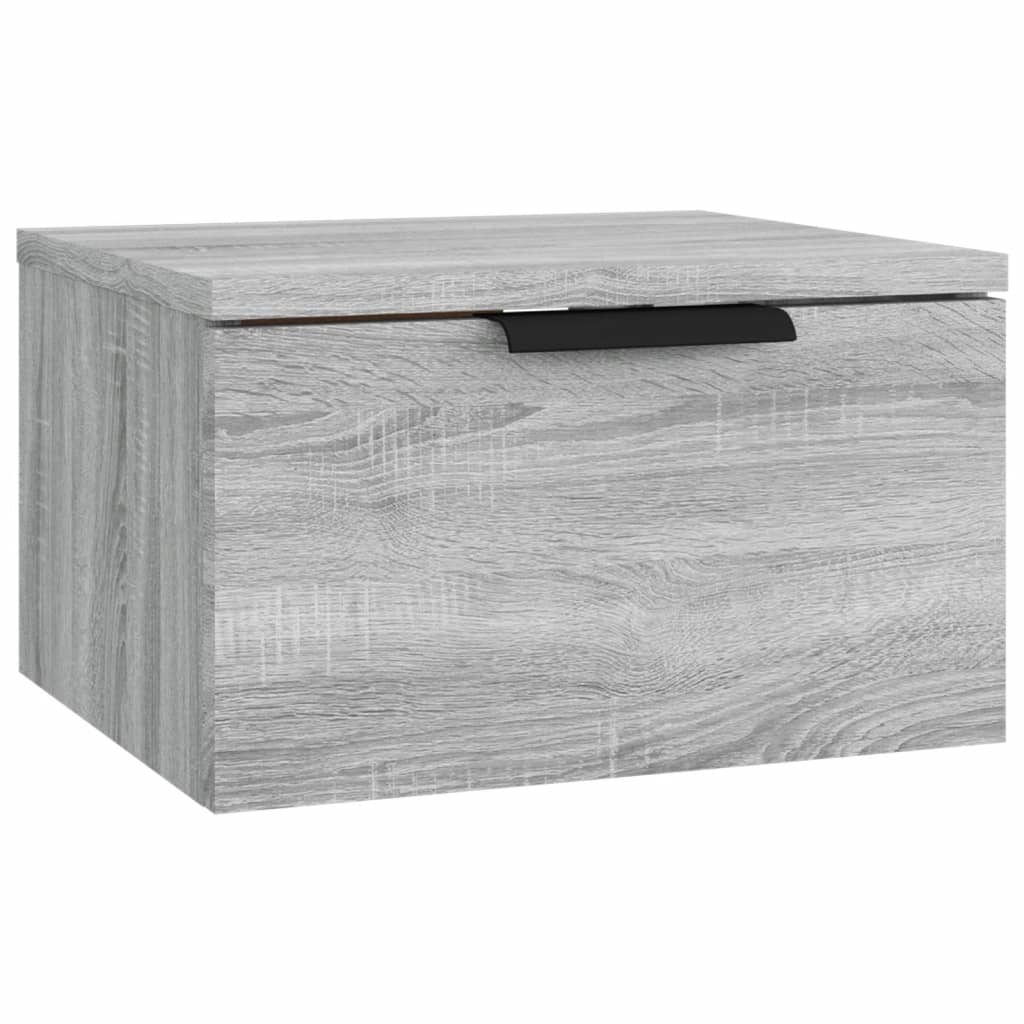 Comodino A Muro Grigio Sonoma 34x30x20 cm