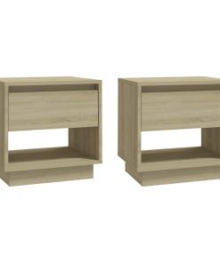 Comodini 2 Pz Rovere Sonoma 45x34x44 Cm In Truciolato