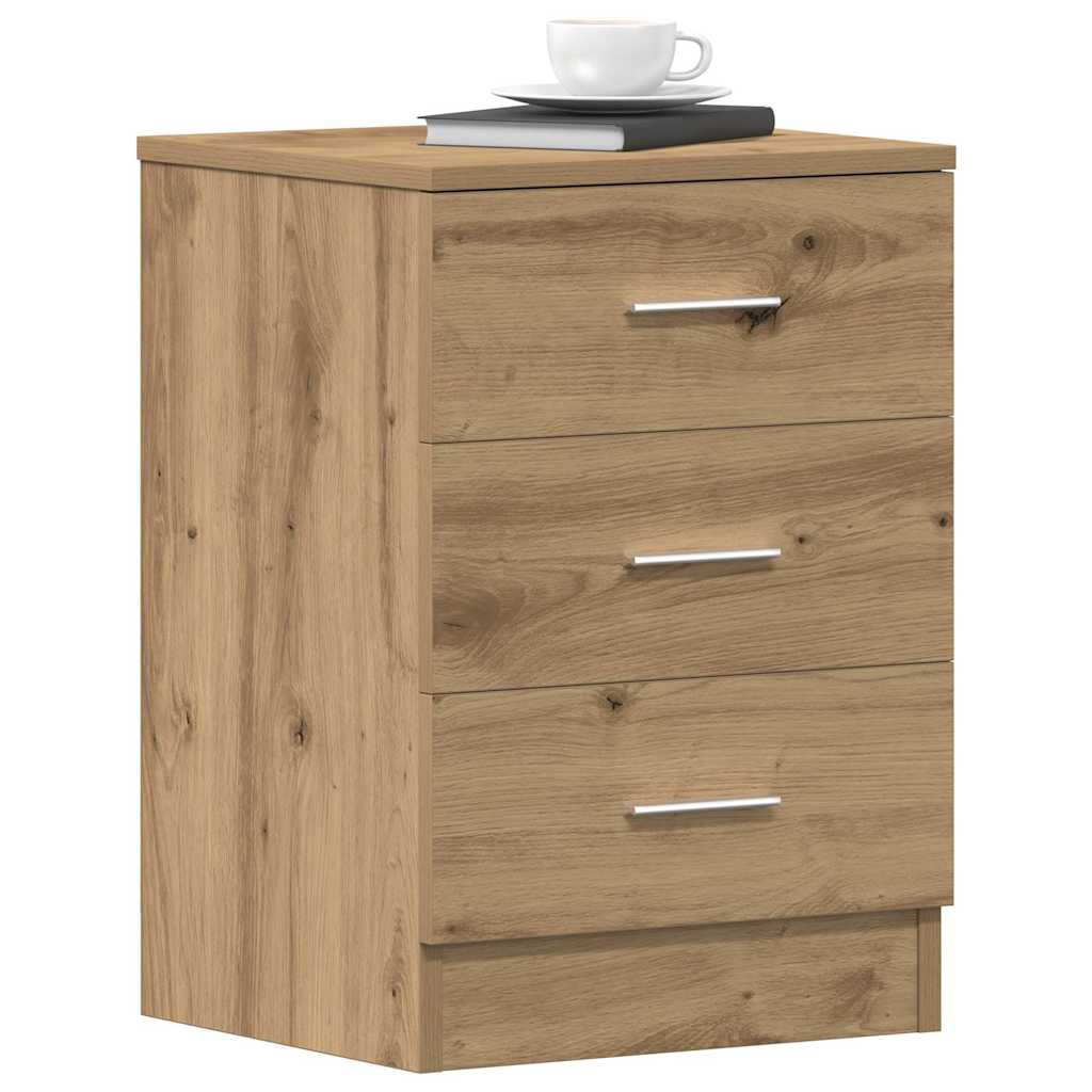 Comodini 2 Pz Rovere Artigianale 38x35x55 Cm Legno Multistrato - Image 5