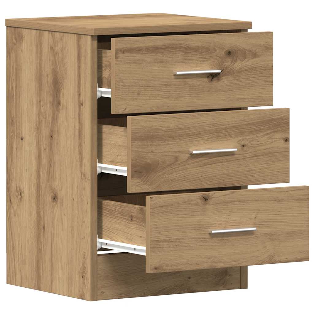 Comodini 2 Pz Rovere Artigianale 38x35x55 Cm Legno Multistrato - Image 4